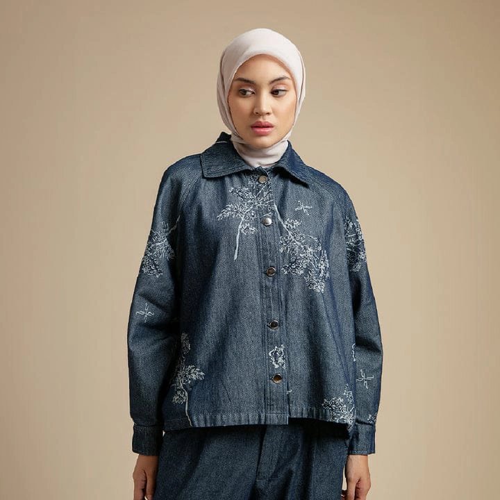 Vianne Jacket - Jacquard Denim - Image 3